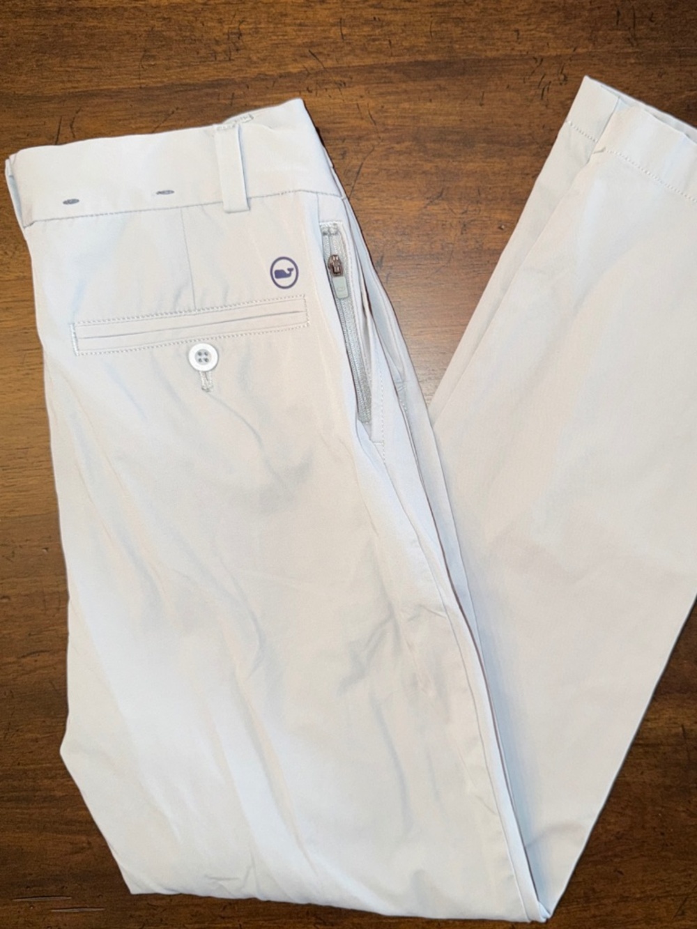 Vineyard Vines Boy's On The Go Performance Pants Size 14 Gray Stretch Adjustable